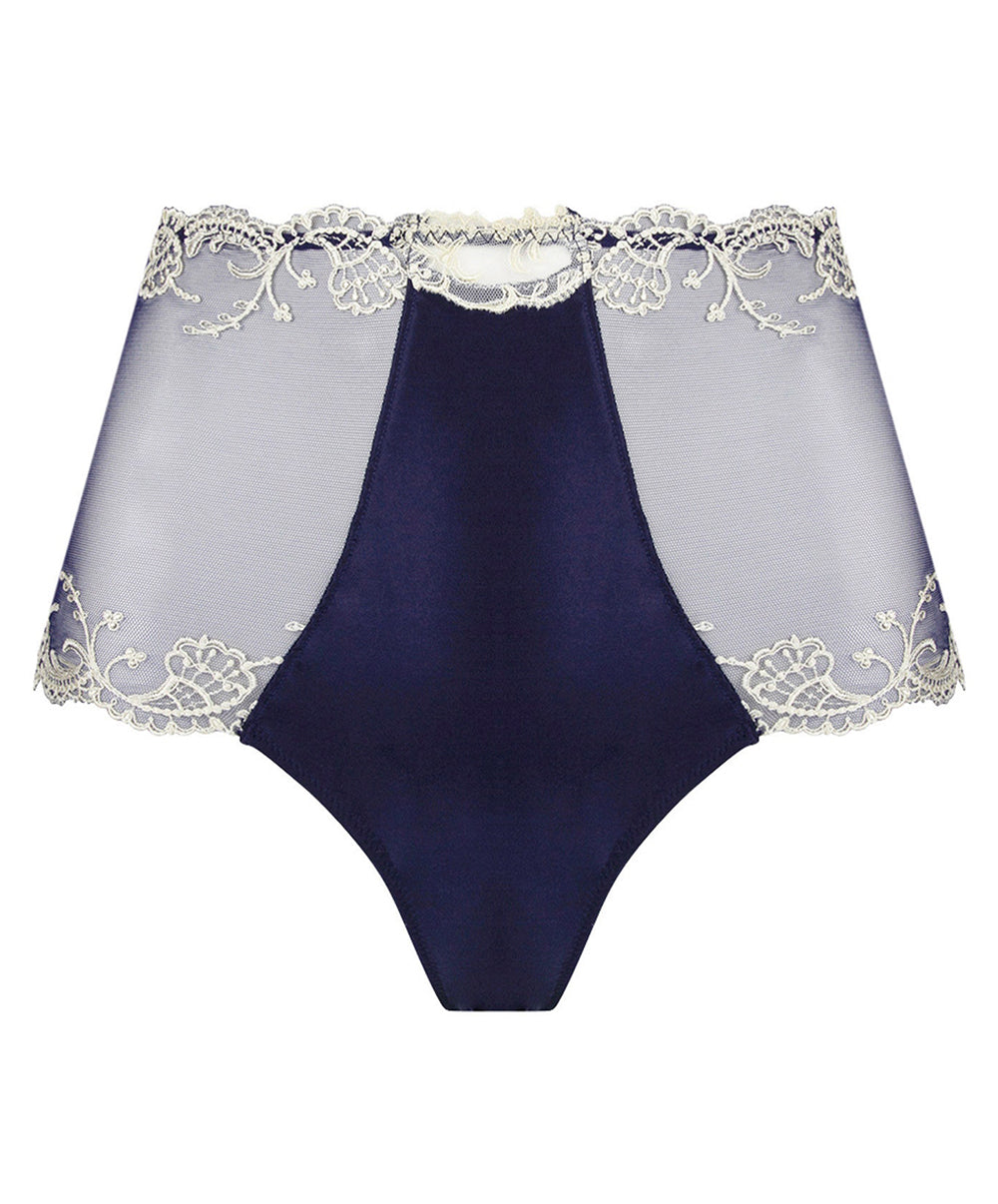 Shorty sexy en soie Lise Charmel Splendeur Soie marine ACC1480-SM 100