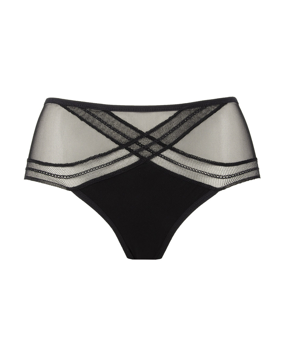 Shorty transparent Antigel de Lise Charmel Soir Adrénaline noir ECG0495-NO