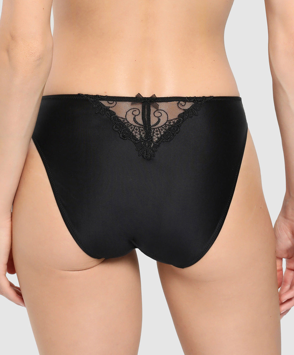 Slip "Fantaisie" Lise Charmel Dressing Floral noir ACC0288-NO