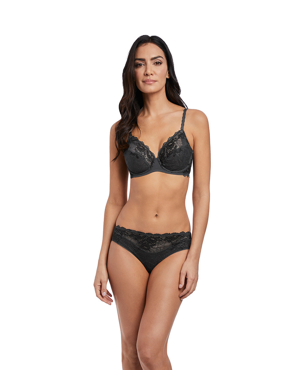 Slip Wacoal Lace Perfection charcoal gris anthracite WE135005-CHL