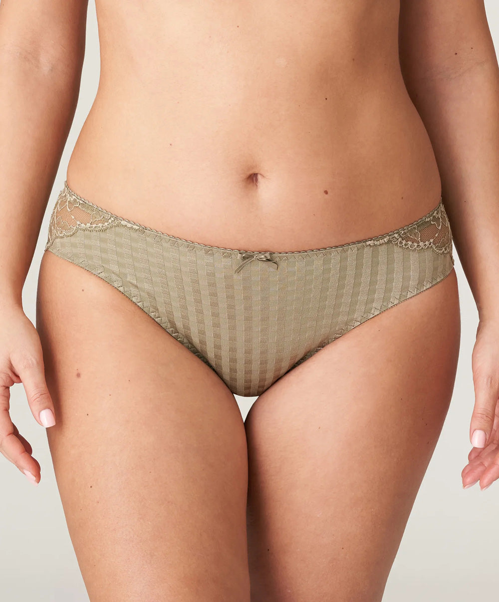 Slip brésilien dentelle PrimaDonna Madison golden olive 0562125-GOO