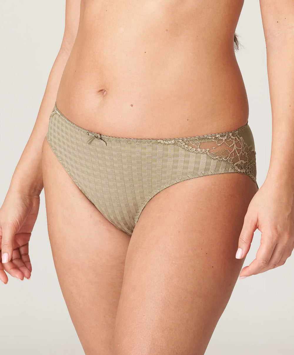 Slip brésilien dentelle PrimaDonna Madison golden olive 0562125-GOO
