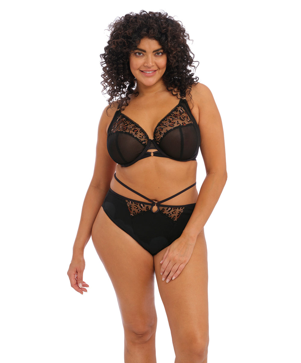 Slip brésilien grande taille Elomi Namrah noir EL301355-BLK