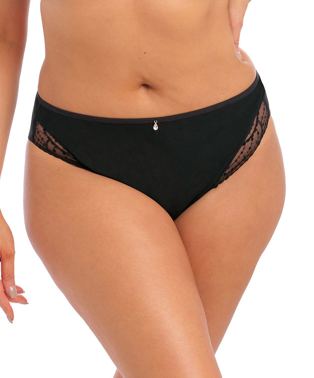 Slip brésilien grande taille Elomi Priya noir EL4557-BLK