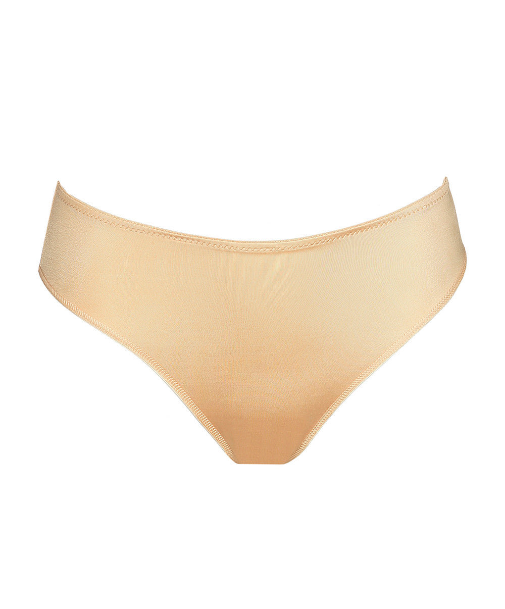 Slip brésilien invisible PrimaDonna Satin cognac 0561330-COG