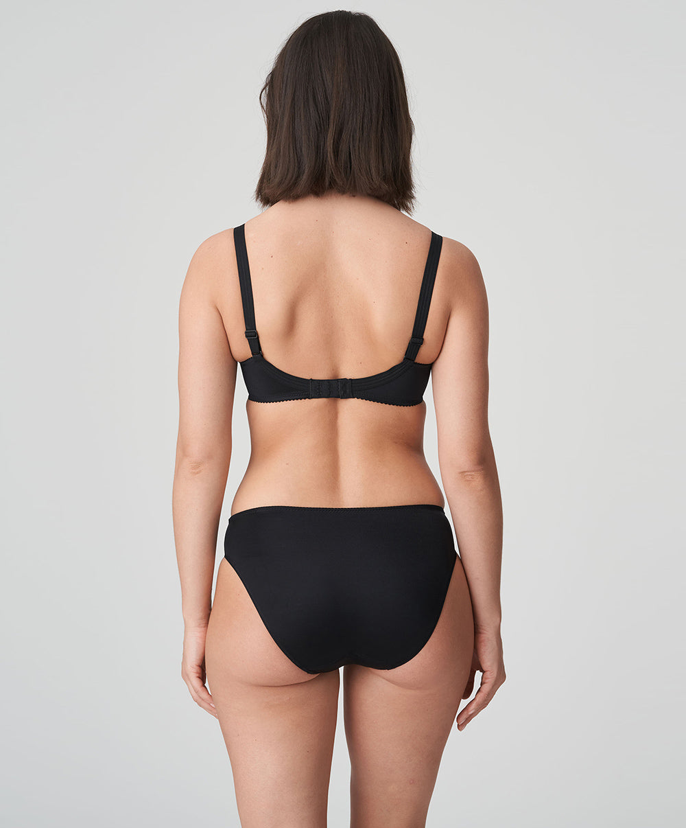 Slip brésilien invisible PrimaDonna Satin noir 0561330-ZWA