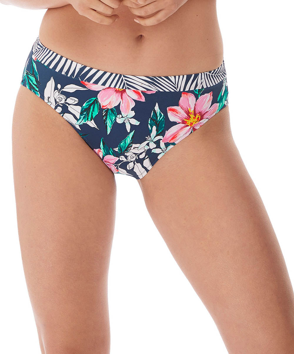 Bas de maillot de bain slip mi couvrant Fantasie swim Port maria Ink FS6895-INK