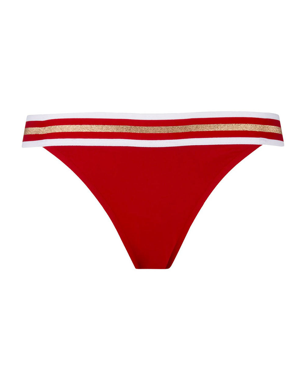 Slip de bain taille basse Lise Charmel bain Énergie Nautique rouge flamme ABA0435-FN