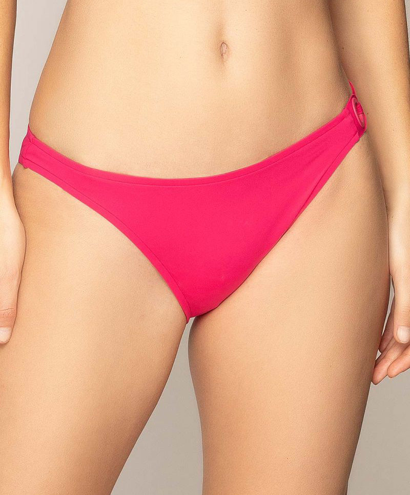 Slip de bain taille basse Lise Charmel bain Jeux d'Anneaux azalée fuchsia ABA0431-AA face