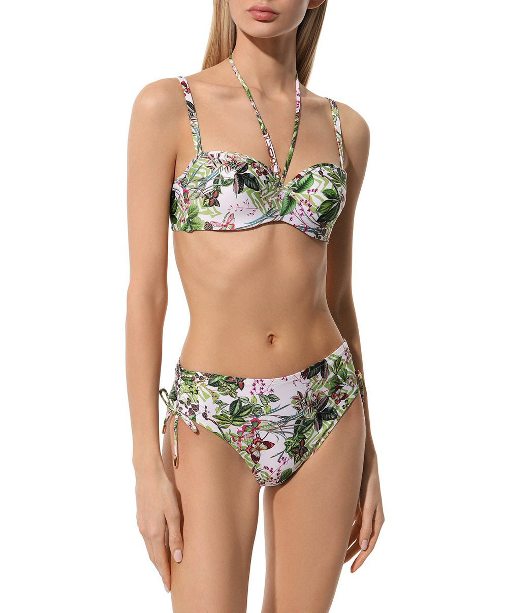 Slip de bain taille mi-haute échancrure ajustable Lise Charmel bain Envolée Tropicale lumière ABB0673-LT