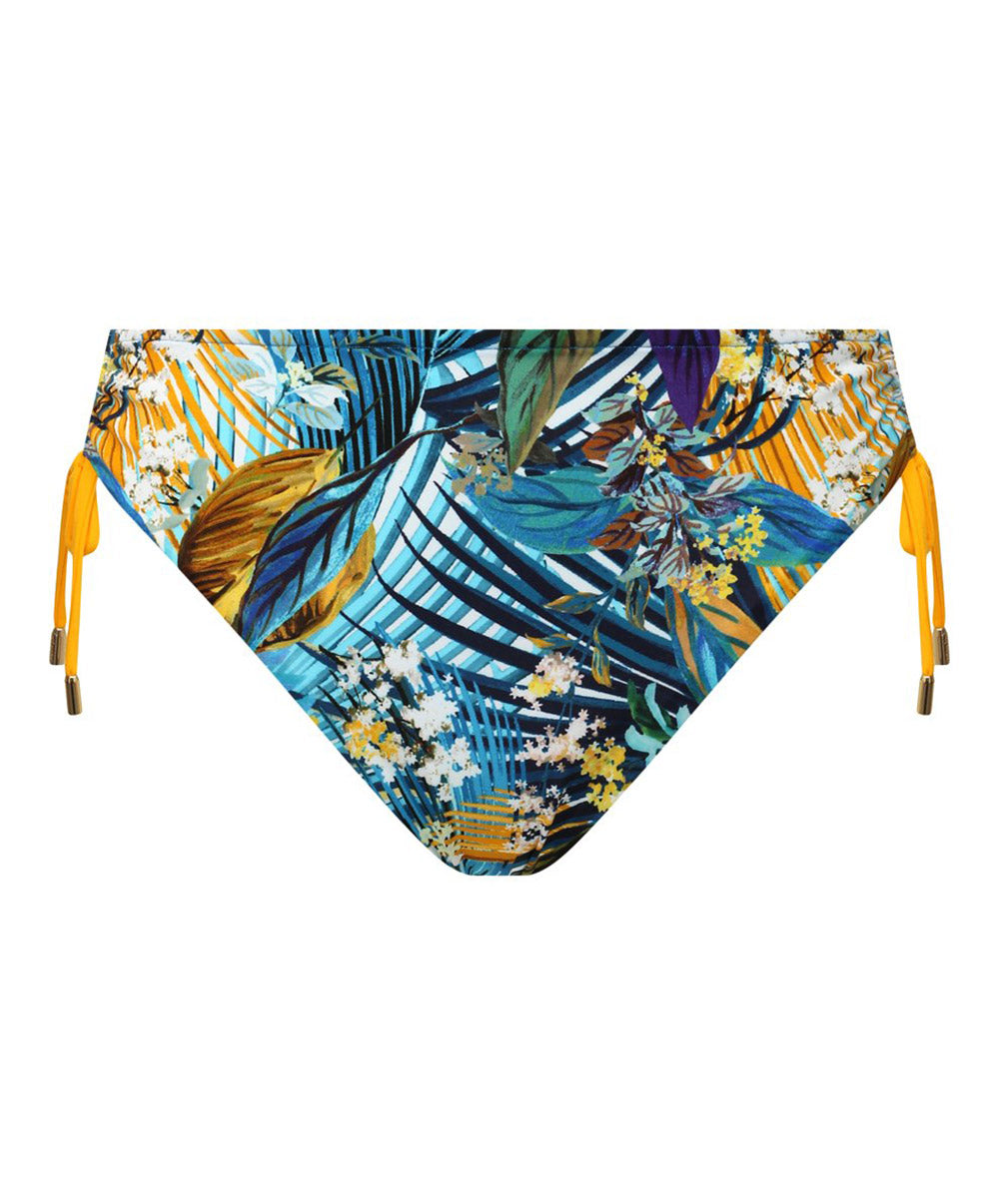 Slip de bain taille mi-haute échancrure ajustable Lise Charmel bain Evasion Jungle aqua ABB0656-JA