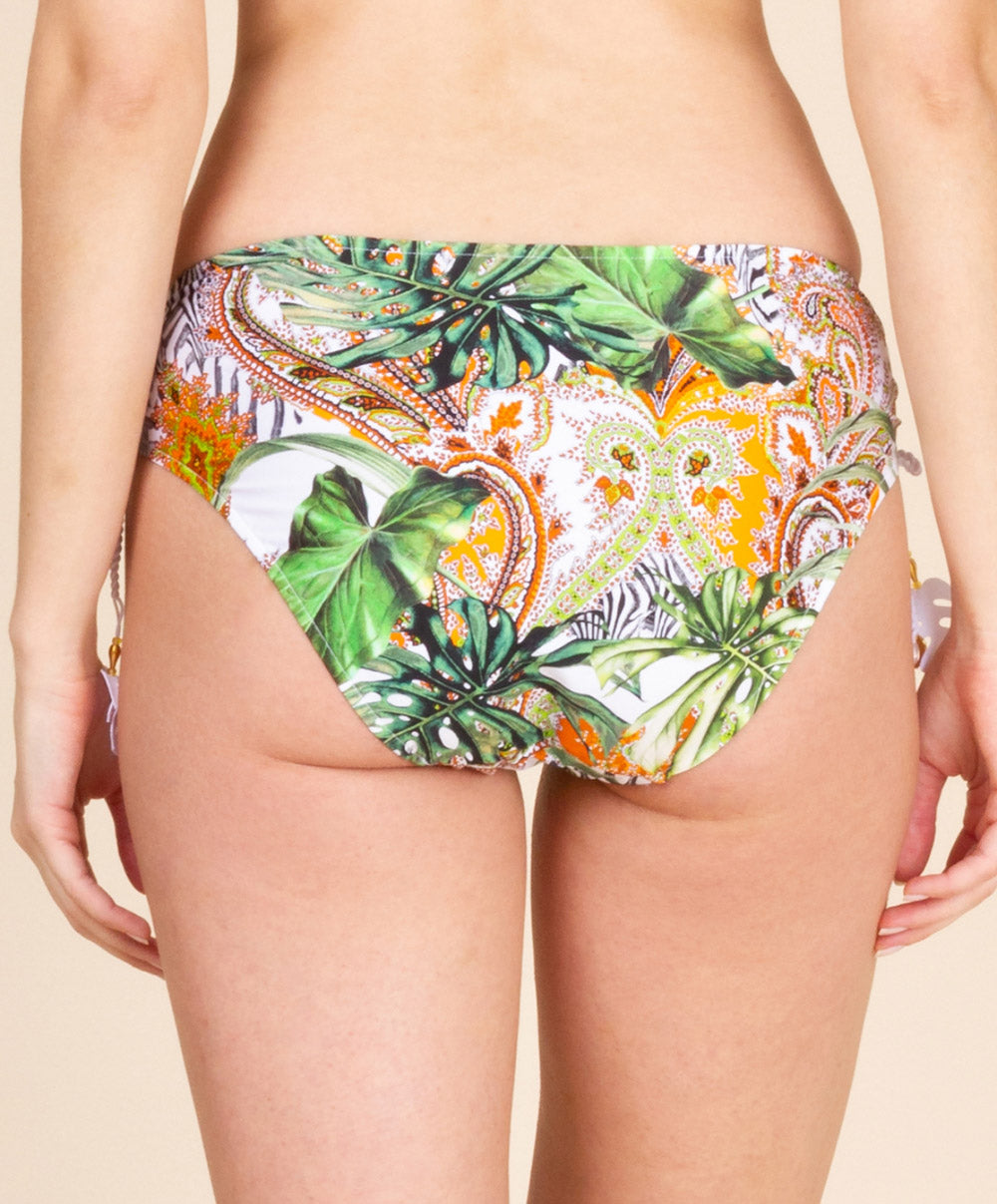 Slip de bain taille mi-haute échancrure ajustable Lise Charmel bain Féérie Tropicale nature tropicale ABB0648-NT