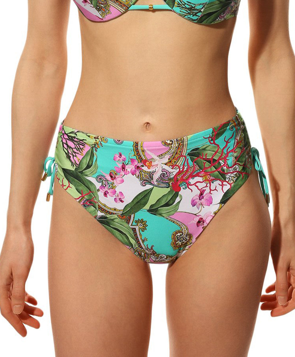 Slip de bain taille mi-haute échancrure ajustable Lise Charmel bain Splendeur Orchidée pink ABB0653-PO