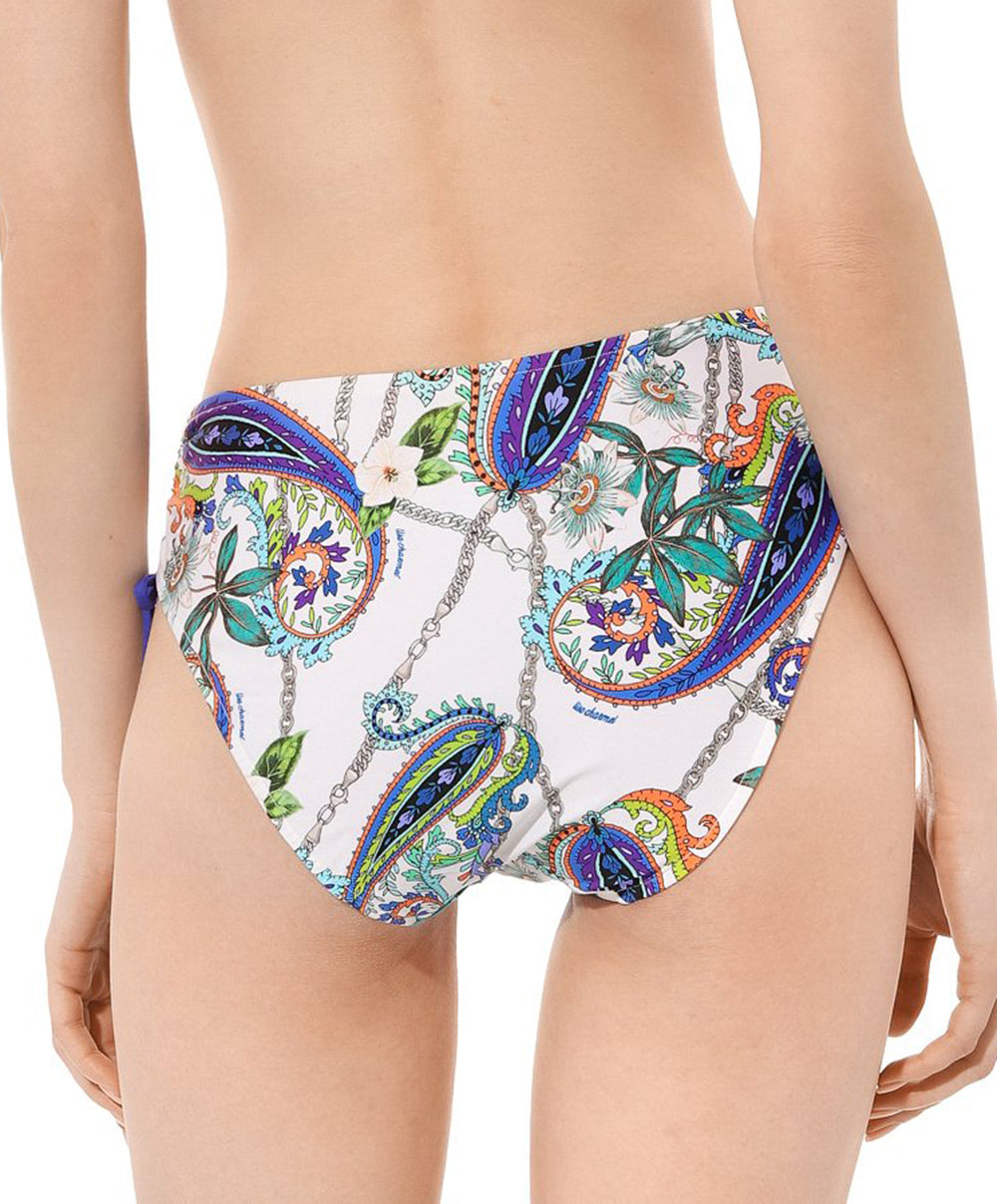 Slip de bain taille mi-haute échancrure ajustable Lise Charmel bain Odyssée Cashmer bleu ABB0663-BC