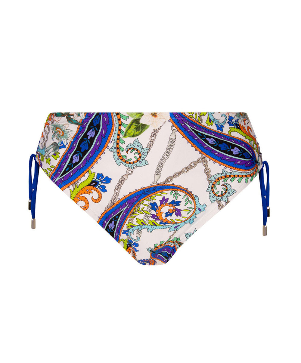 Slip de bain taille mi-haute échancrure ajustable Lise Charmel bain Odyssée Cashmer bleu ABB0663-BC