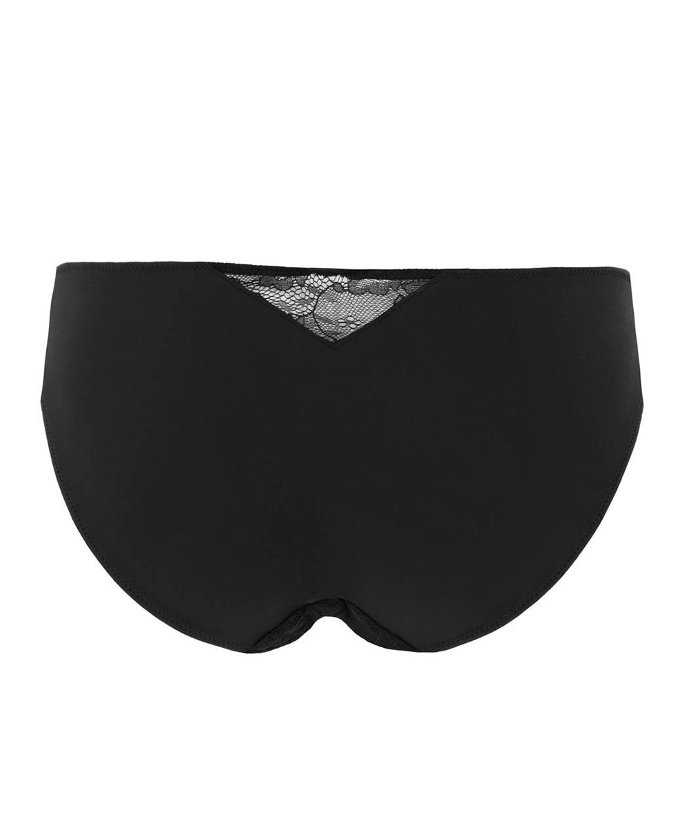 Slip grande taille dos opaque Emotion dentelle Noir Éprise de Lise Charmel BCG0270-NO