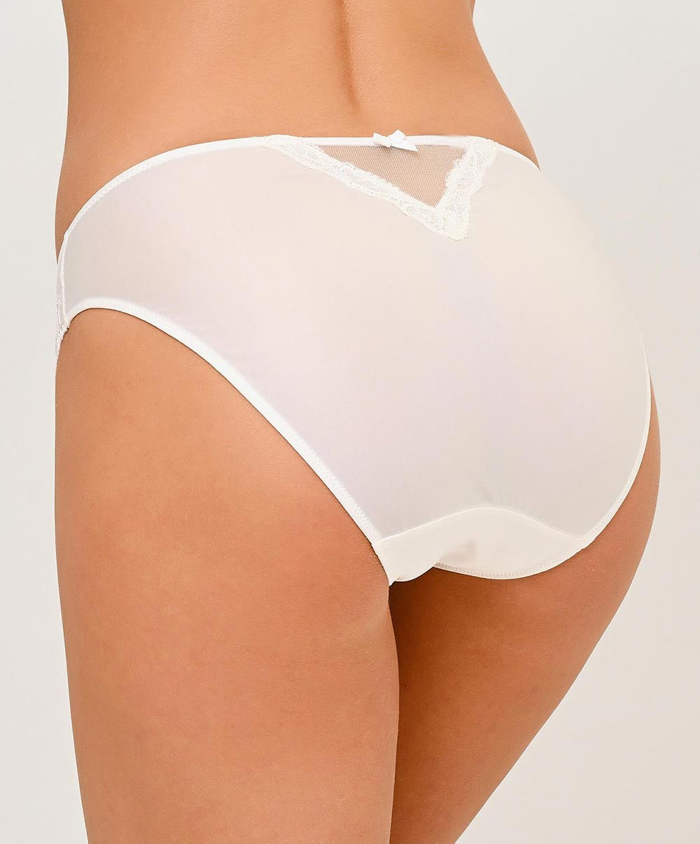 Slip dos opaque en soie Lise Charmel Splendeur soie écru nacre ACC0280-EN