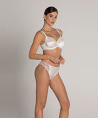 Déshabillé en soie Lise Charmel Splendeur soie écru nacre ALC2080-EN