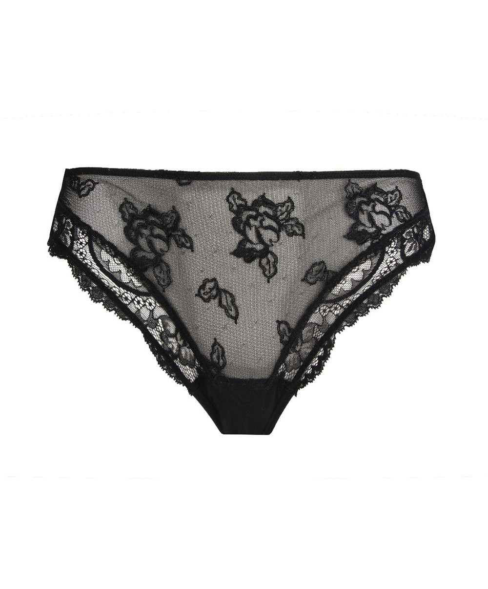 Slip dos opaque Lise Charmel Sublime en Dentelle noir ACH0213-NO