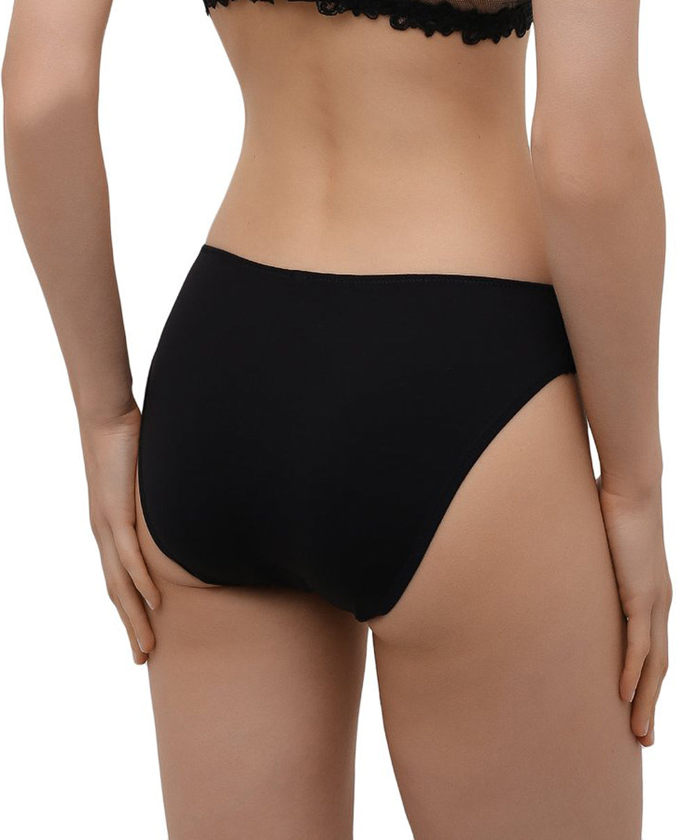 Slip dos opaque Lise Charmel Sublime en Dentelle noir ACH0213-NO