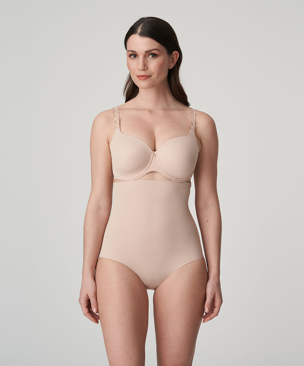 Slip gainant taille très haute PrimaDonna Perle café au lait 0562343-CAL