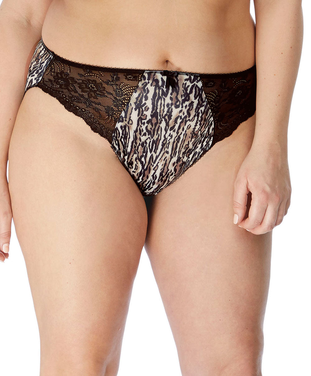 Slip grande taille Elomi Morgan ocelot EL4115-OCT face