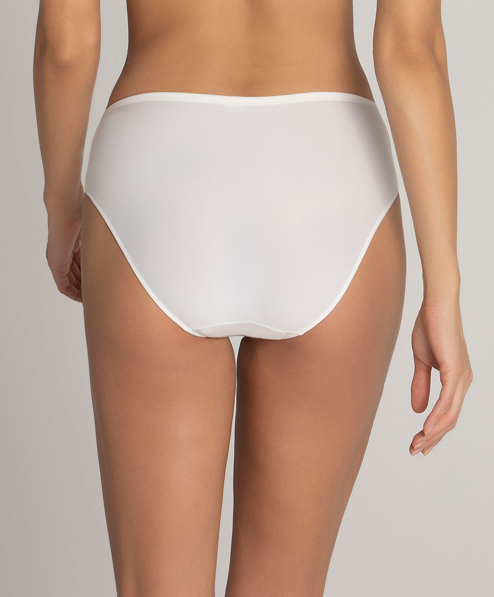 Slip haut dos opaque Lise Charmel Source Beauté ecru nacre ACH0372-EN