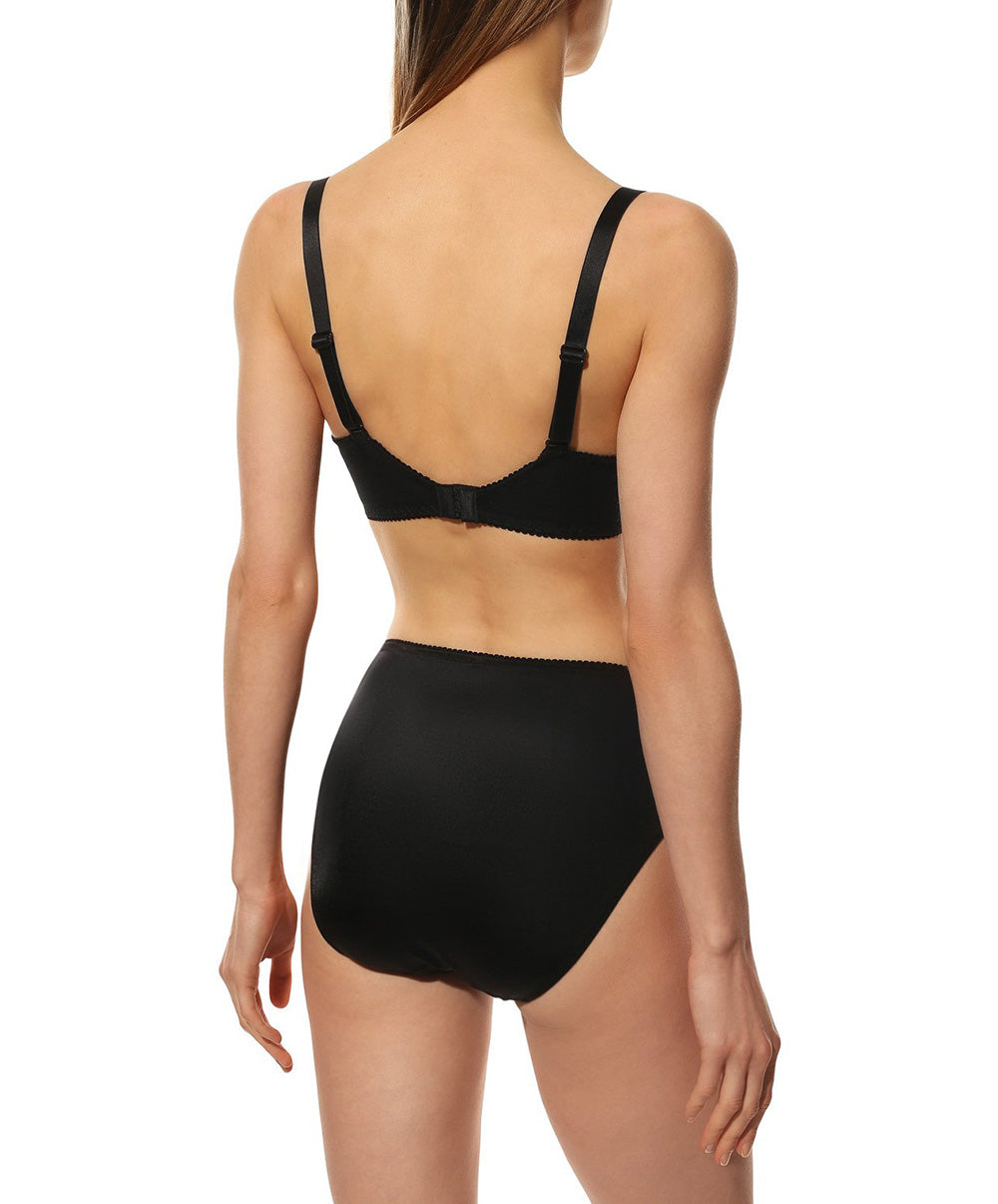 Slip haut grande taille Lise Charmel Dressing Floral noir BCC0388-NO