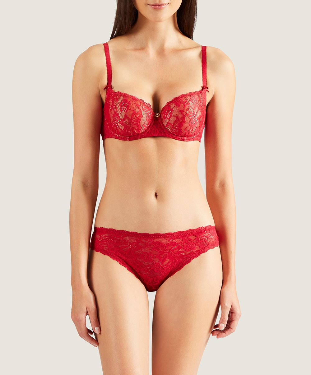 Culotte italienne rouge Rosessence rouge gala Aubade HK27-GALA