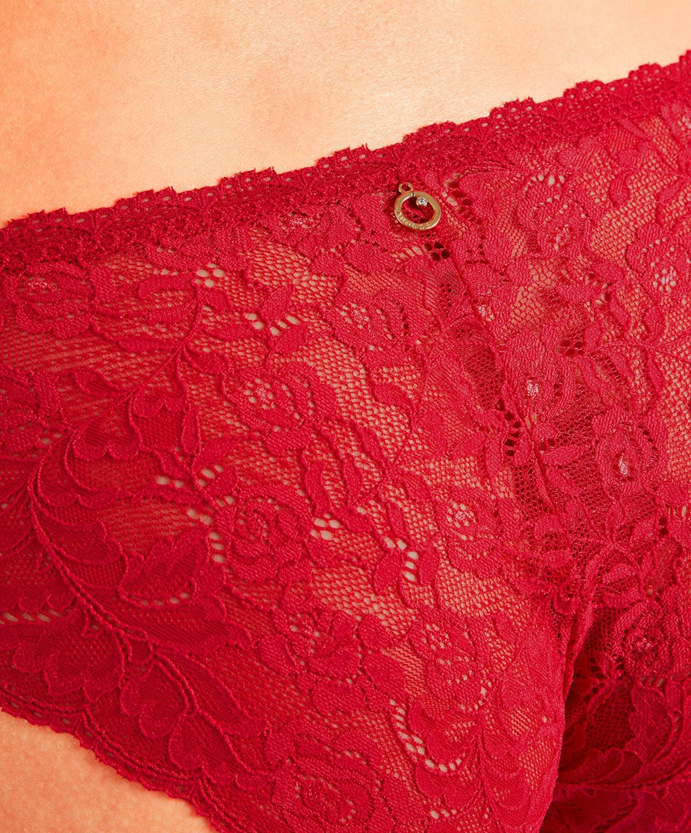 Culotte italienne rouge Rosessence rouge gala Aubade HK27-GALA