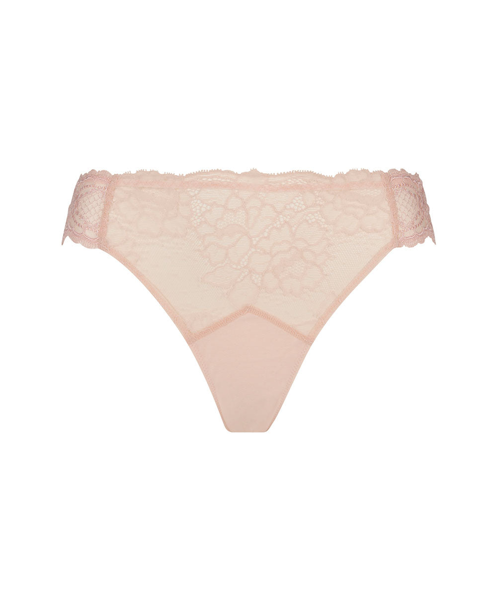 Culotte italienne Lise Charmel Sublime en Dentelle rose poudre ACH0713-OS