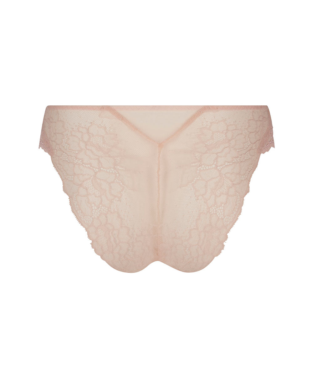 Culotte italienne Lise Charmel Sublime en Dentelle rose poudre ACH0713-OS