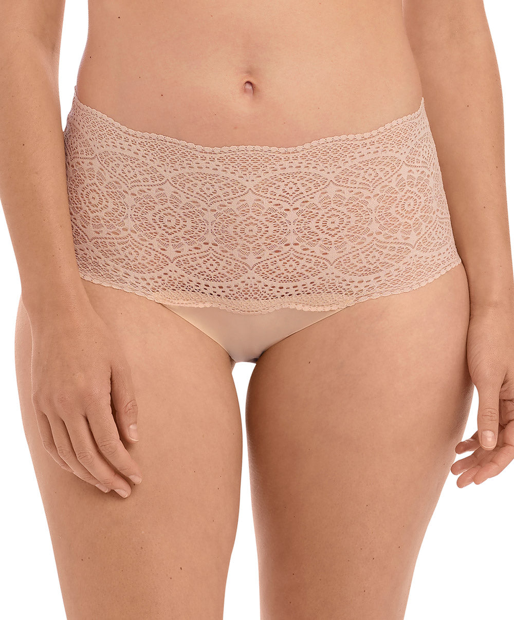 Slip invisible stretch taille haute dentelle Fantasie Lace Ease beige FL2330-NAE