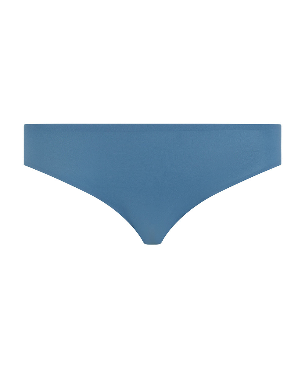 Slip taille basse denim Chantelle Soft Stretch bleu jeans C26430-00C