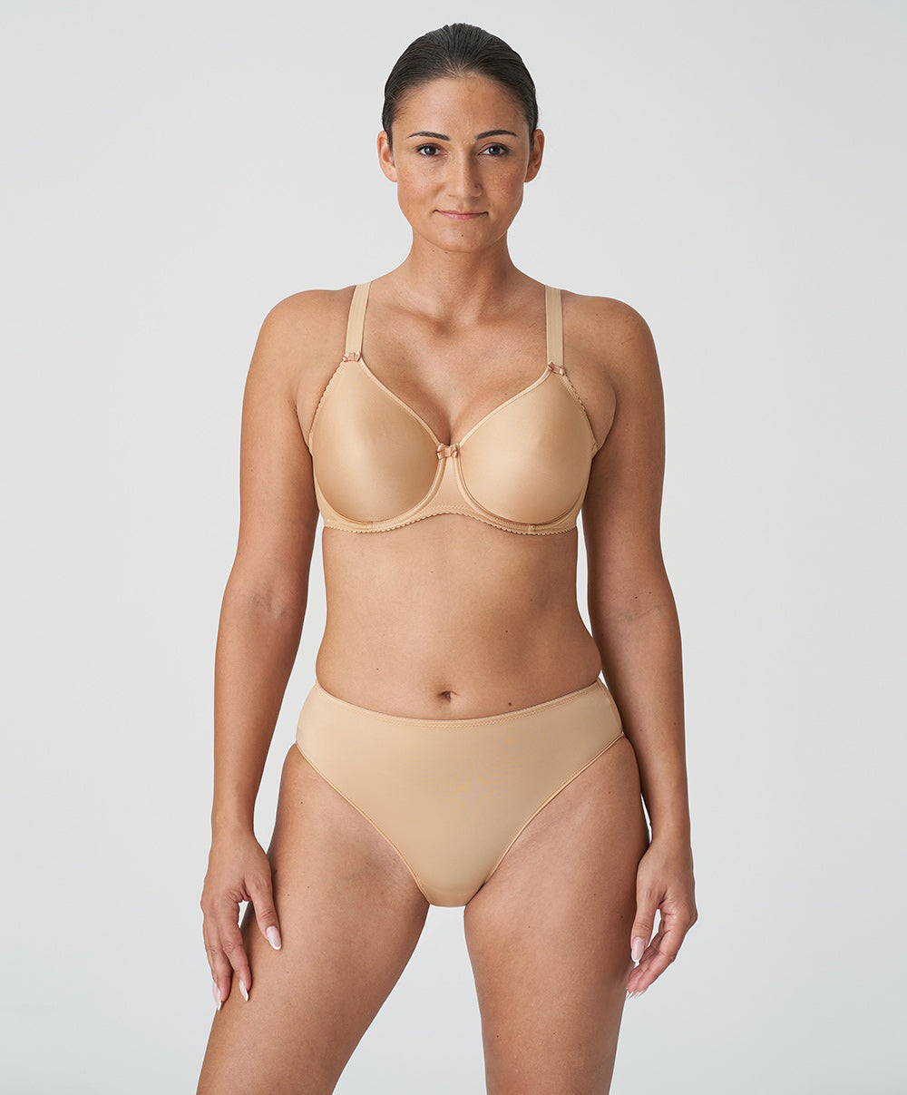 Slip taille haute invisible PrimaDonna Satin cognac 0561331-COG