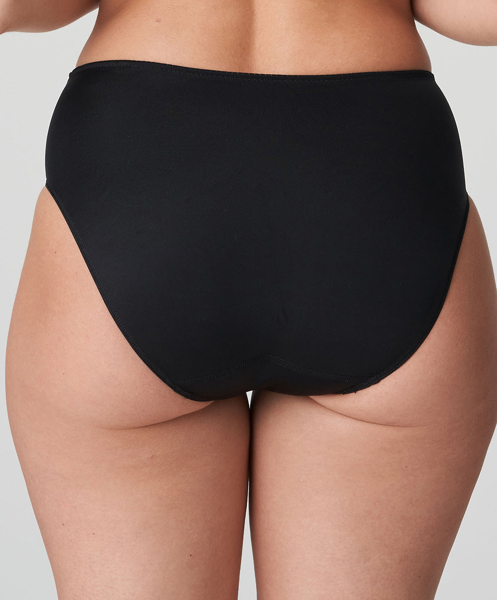 Slip taille haute invisible PrimaDonna Satin noir 0561331-ZWA