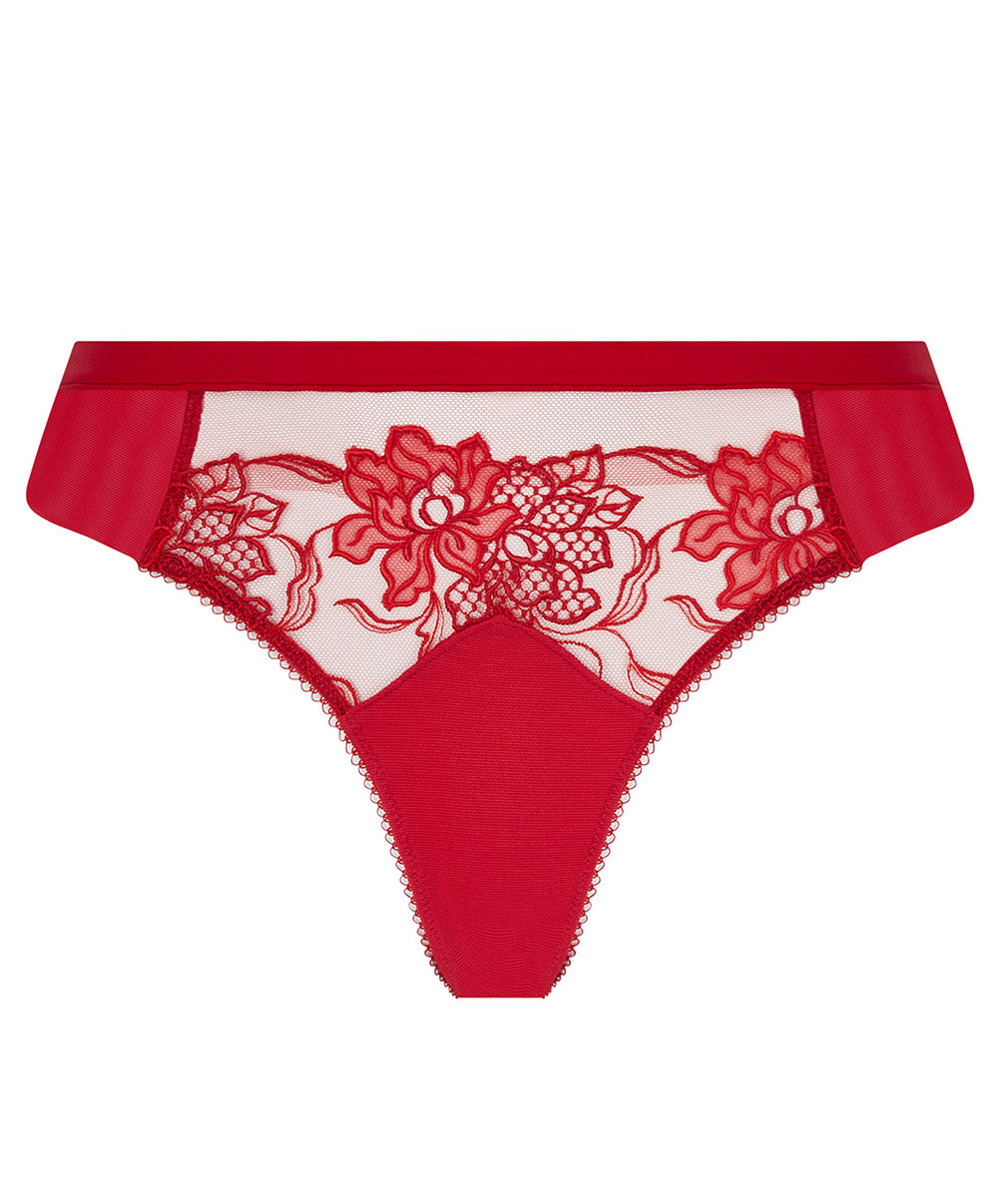 Slip tanga Lise Charmel Adorable en Sexy rouge effusion ACH0185-RE