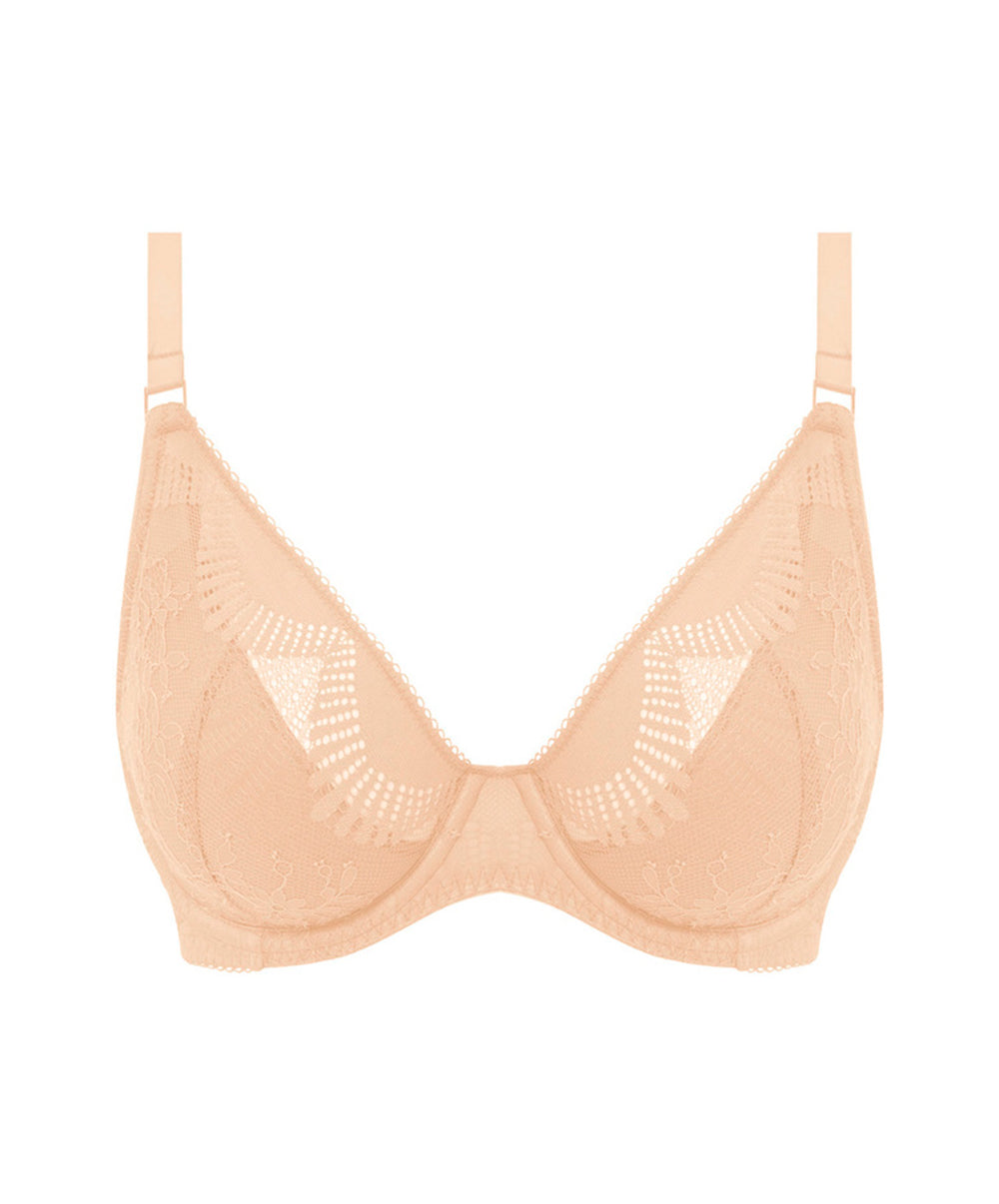 Soutien-gorge à armatures plongeant Wacoal Sensu Lace champagne WE601202-CHN