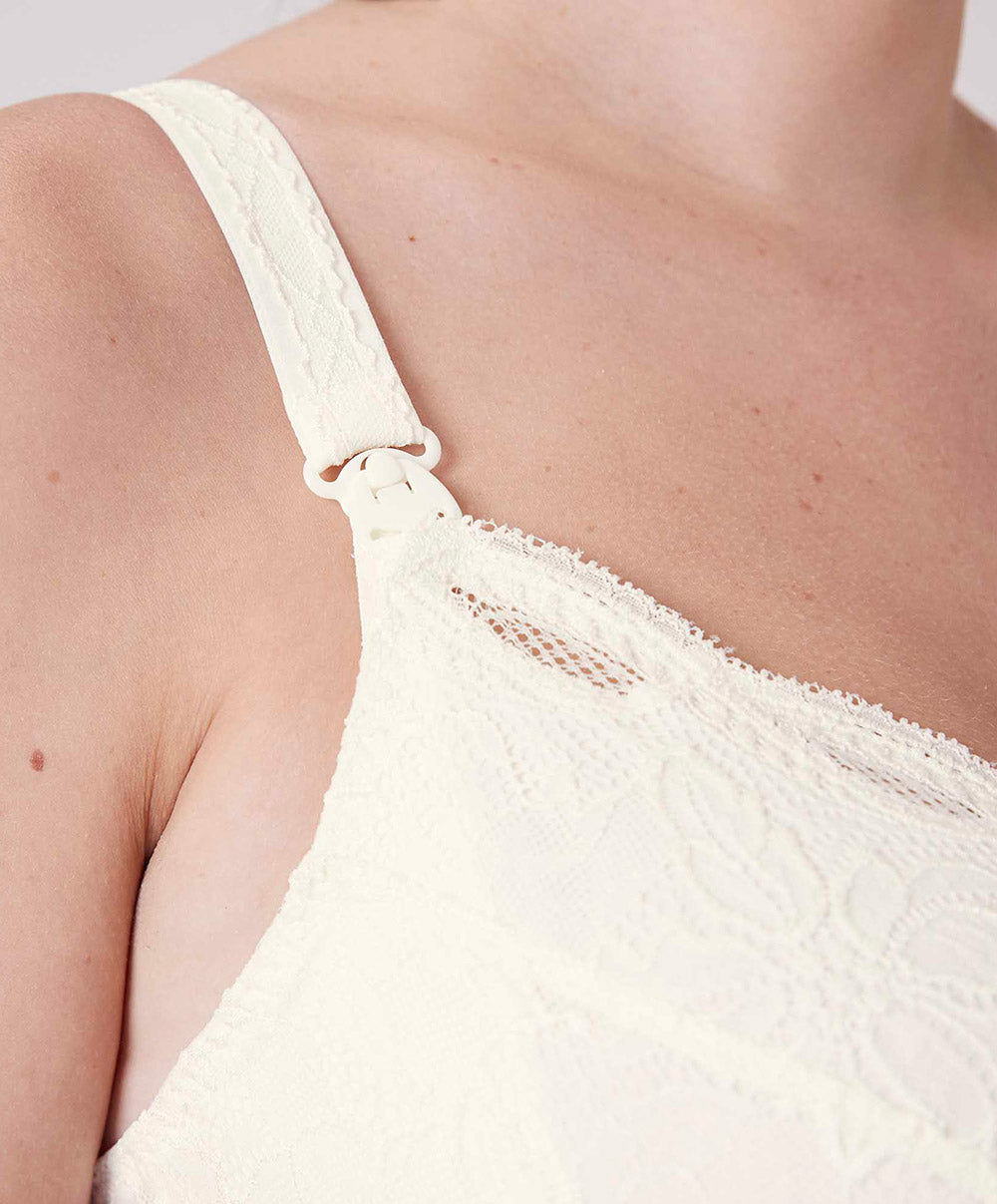 Soutien-gorge d'allaitement armatures amovibles grande taille Simone Pérèle Eden naturel 12E399-030