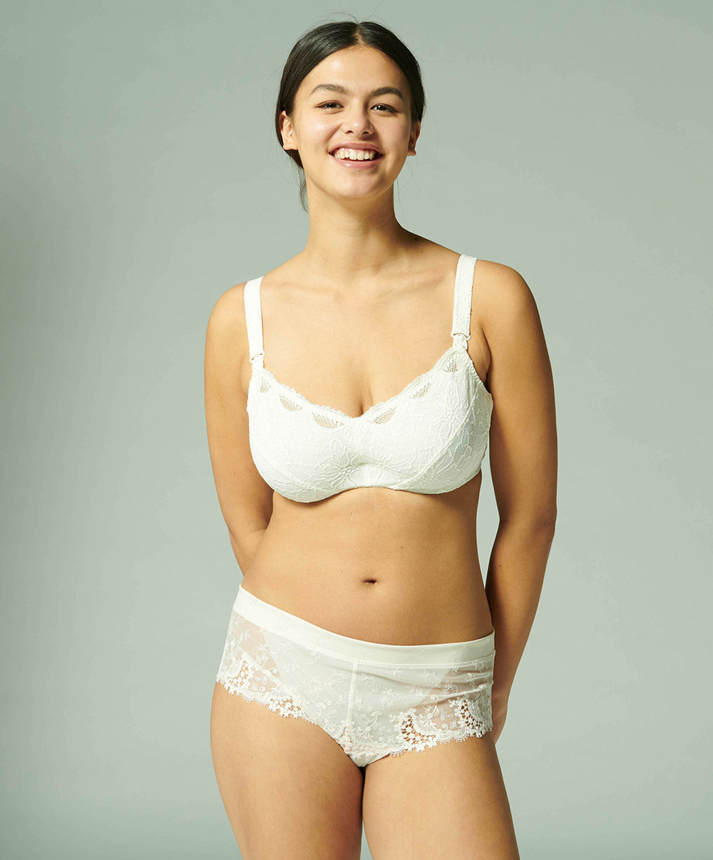 Soutien-gorge d'allaitement armatures amovibles grande taille Simone Pérèle Eden naturel 12E399-030