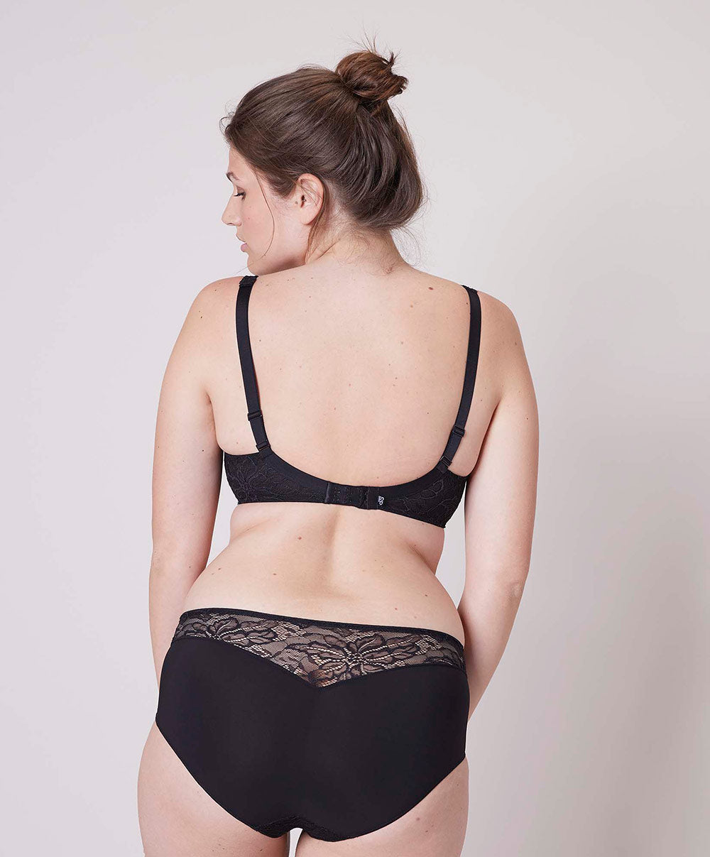 Soutien-gorge d'allaitement armatures amovibles grande taille Simone Pérèle Eden noir 12E399-015