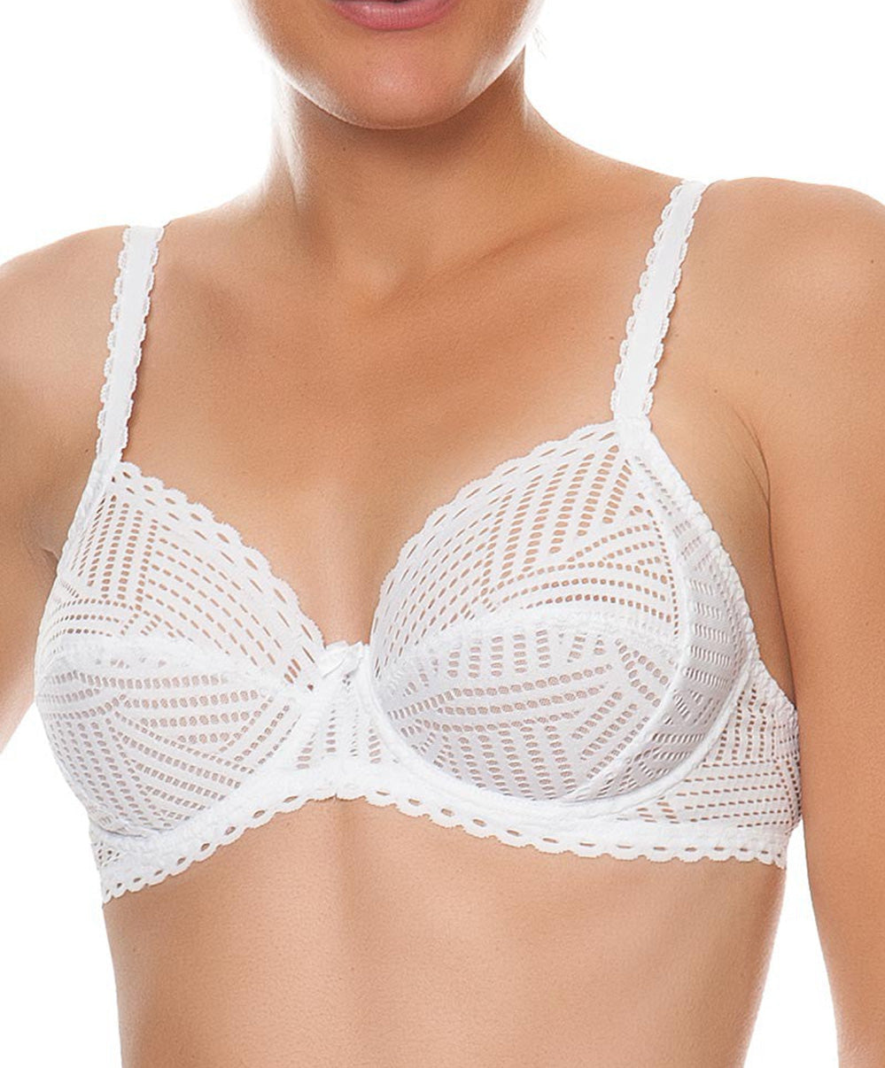 Soutien-gorge armature Antigel de Lise Charmel Tressage Graphic blanc ECC6037-TB