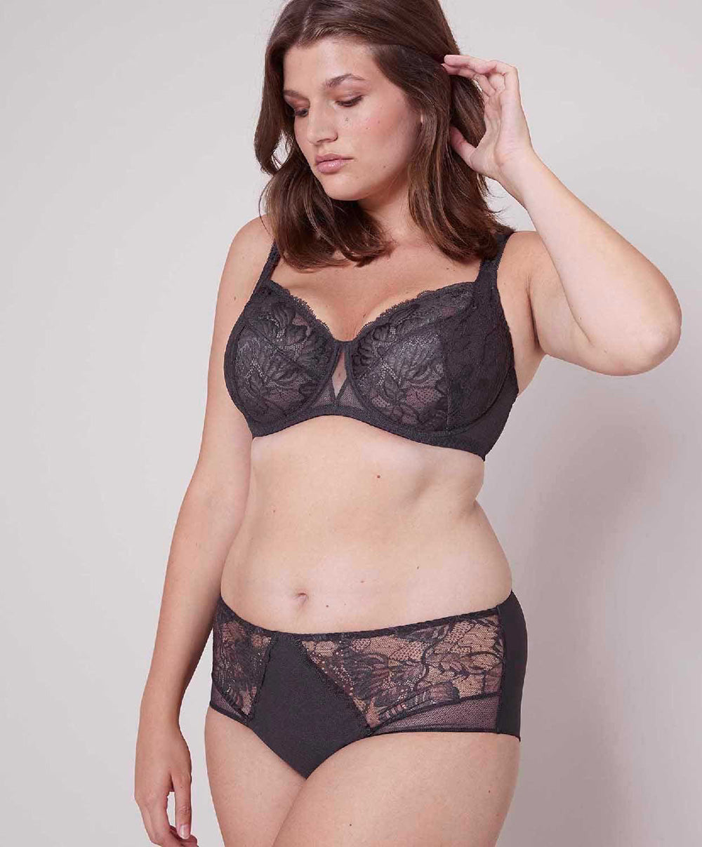 Soutien-gorge armature bonnets profonds Promesse anthracite Simone Pérèle 12H322-12H321-829