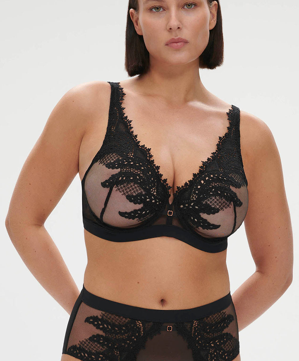 Soutien-gorge décolleté plongeant à armatures Simone Pérèle Mystic noir 1D3309-015