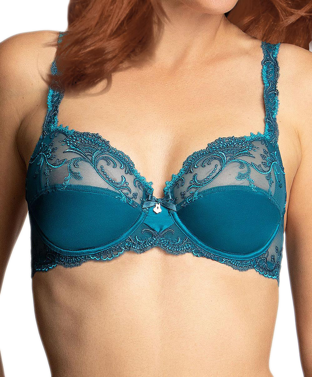 Soutien-gorge armature en soie Lise Charmel Splendeur Soie cyan ACC6080-SC