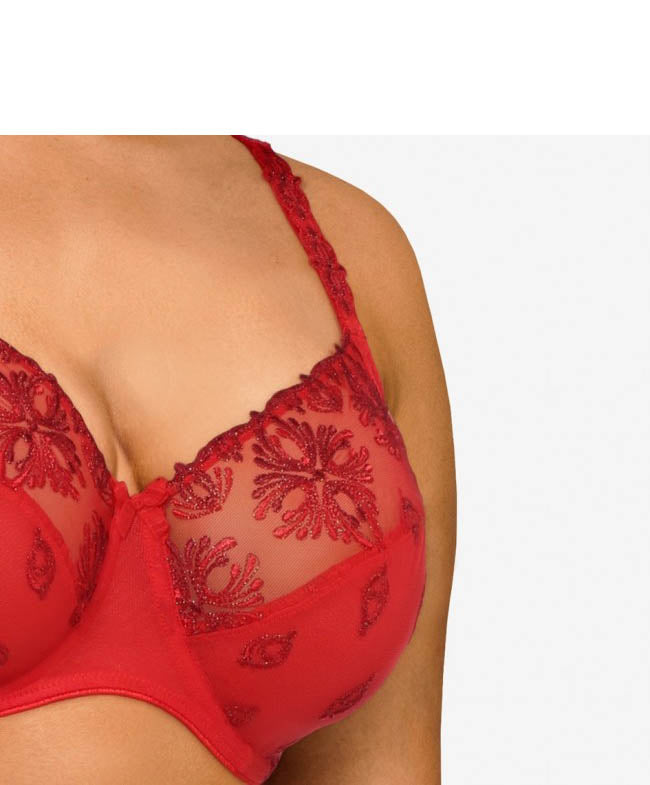 Soutien-gorge armatures très enveloppant Chantelle Champs Elysées Rouge poison C26010-0Y1
