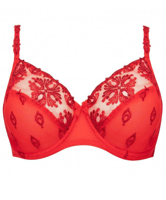 Soutien-gorge armatures très enveloppant Chantelle Champs Elysées Rouge poison C26010-0Y1