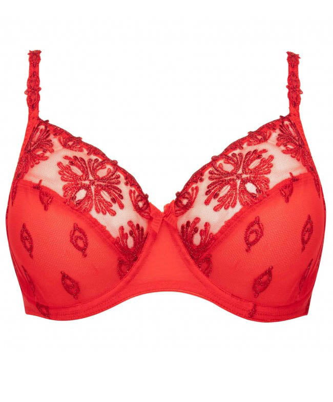Soutien-gorge armatures très enveloppant Chantelle Champs Elysées Rouge poison C26010-0Y1