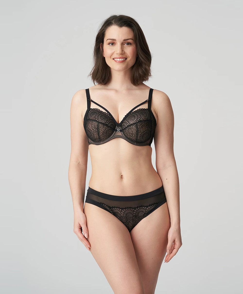 Soutien-gorge balconnet coupe tulipe PrimaDonna Sophora noir 0163184-0163185-ZWA