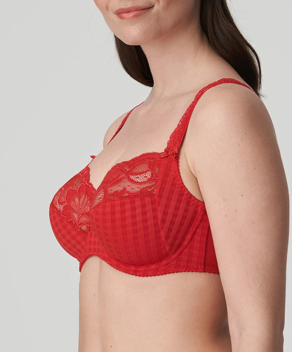 Soutien-gorge armatures emboitant 3 parties dentelle PrimaDonna Madison rouge scarlet 0162120-0162121-SCA